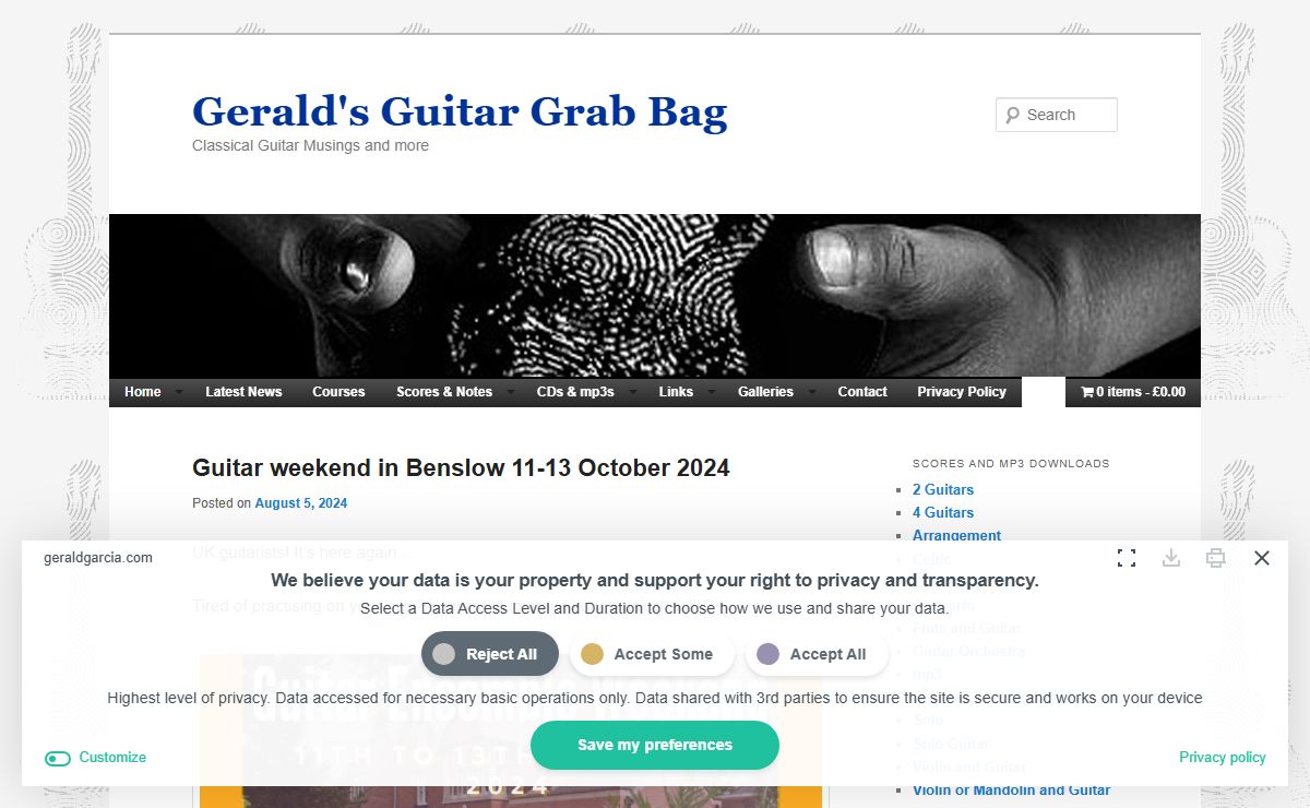 Gerald's Guitar Grab Bag | Classical Guitar Musings and more