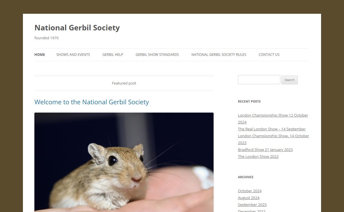 National Gerbil Society - founded 1970