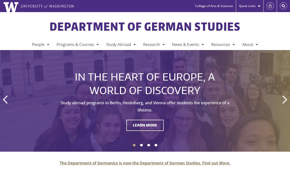 Home | Department of German Studies | University of Washington