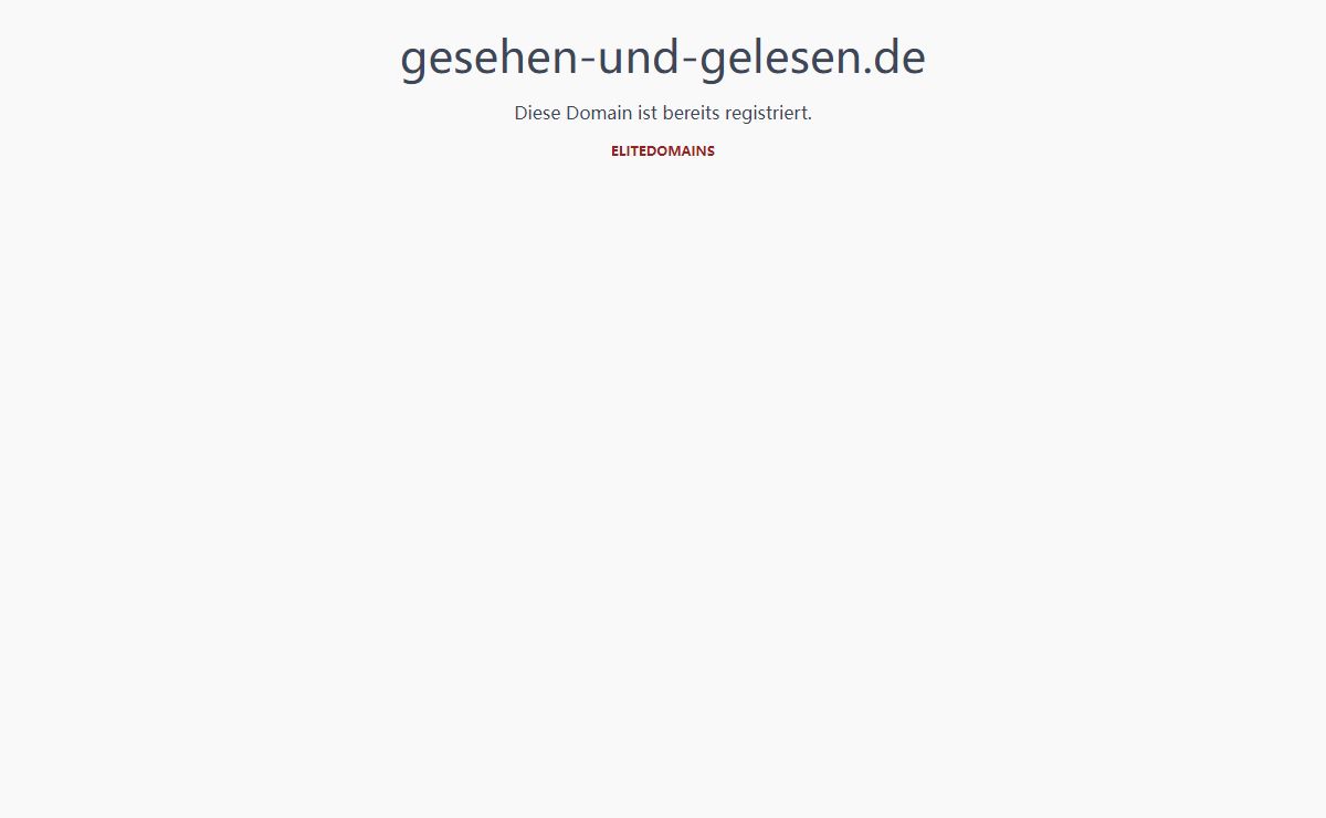 gesehen-und-gelesen.de auf elitedomains.de