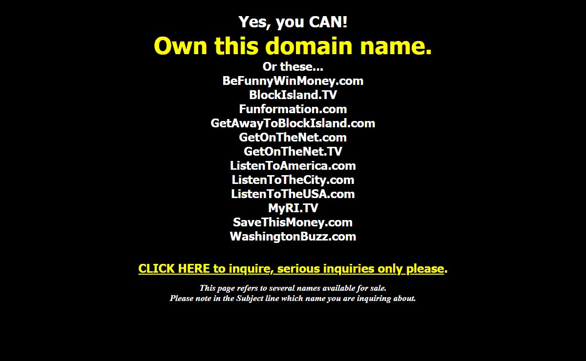 GetOnTheNet.com domain name FOR SALE
