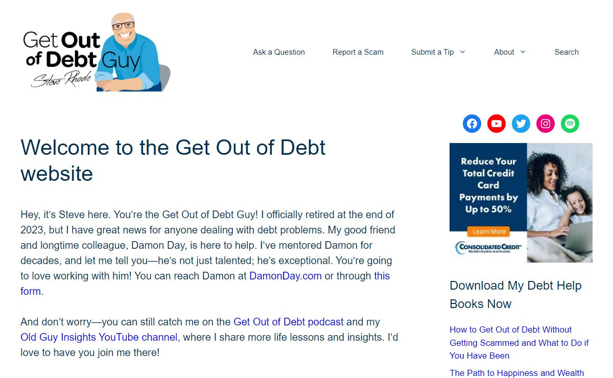 Welcome to the Get Out of Debt website - Get Out of Debt Guy - Steve Rhode