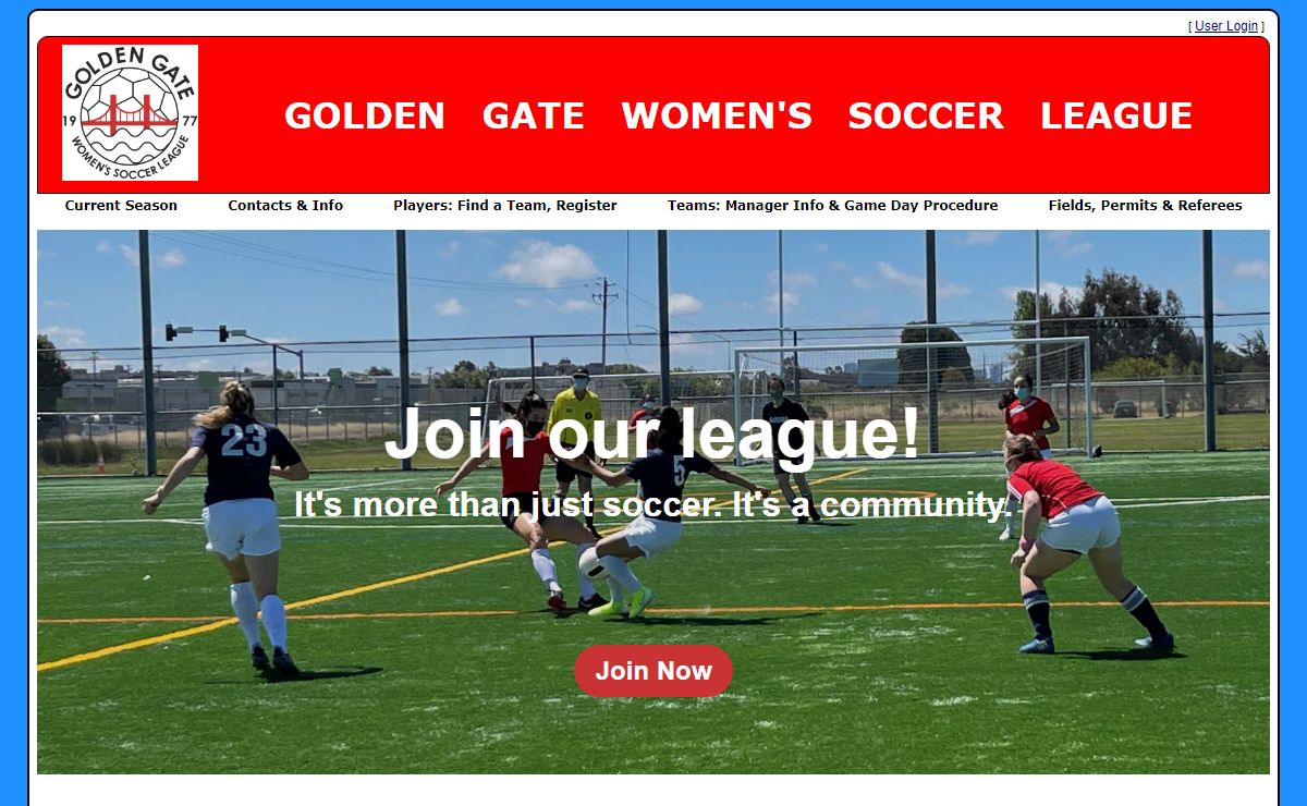 Golden Gate Women's Soccer League - PageMain