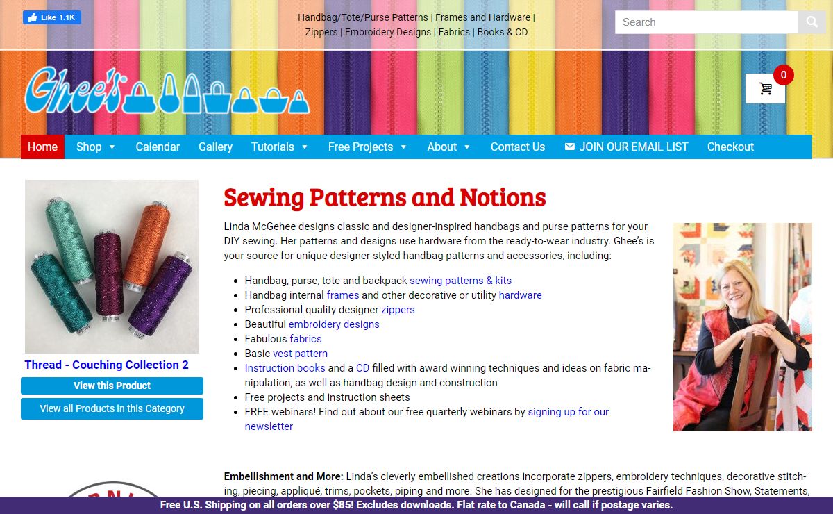 Home - Ghee's | HandBag Patterns | Sewing Notions