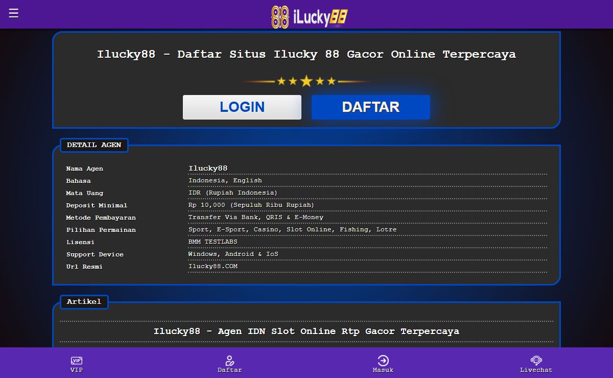 Ilucky88 | Link Ilucky88 | Daftar Situs Ilucky88 | Rtp Ilucky88