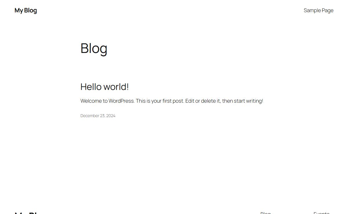 My Blog – My WordPress Blog