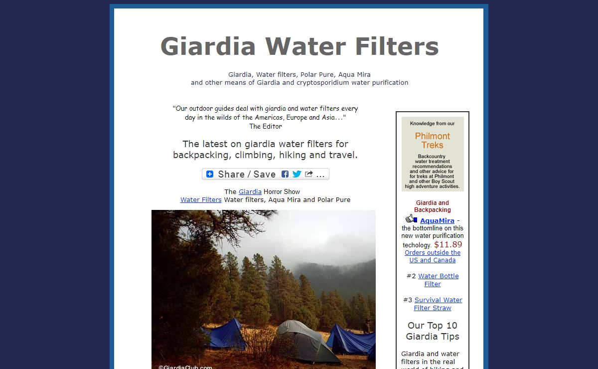 Giardia Water Filters