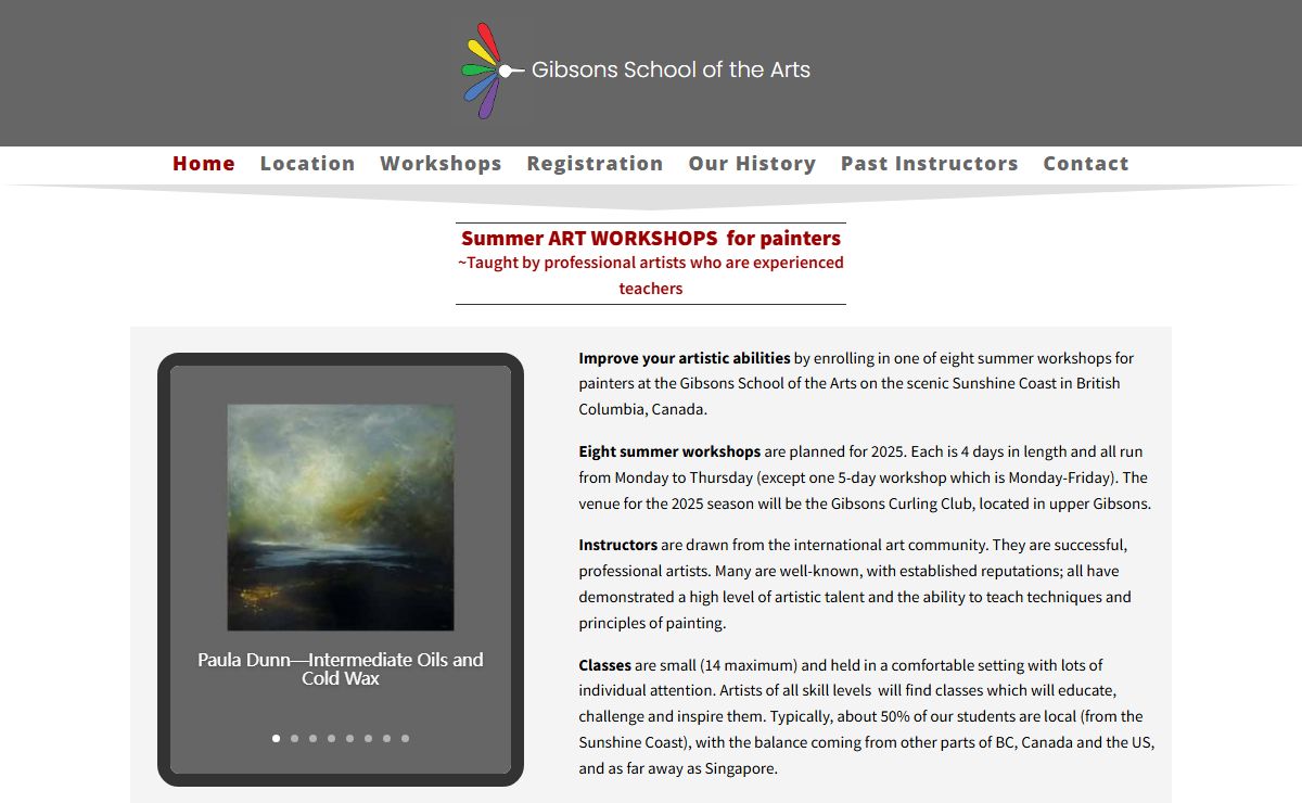 Gibsons School of the Arts | Summer art workshops