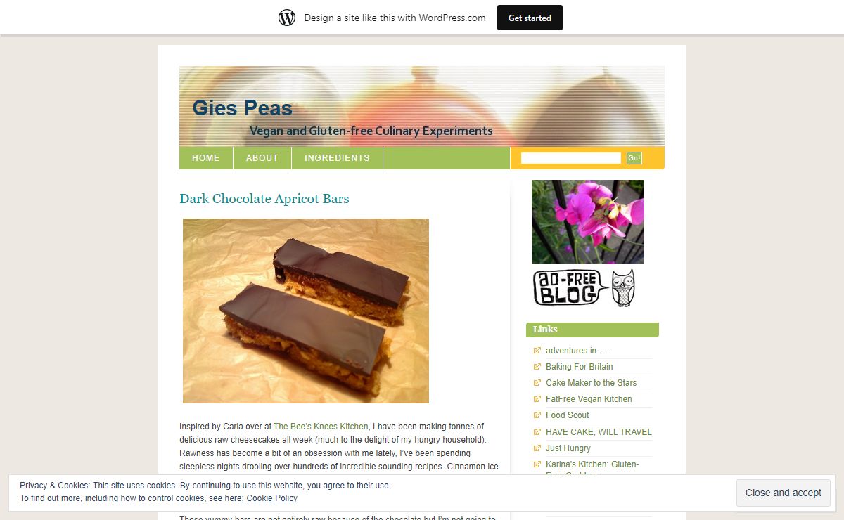 Gies Peas | Vegan and gluten free culinary experiments