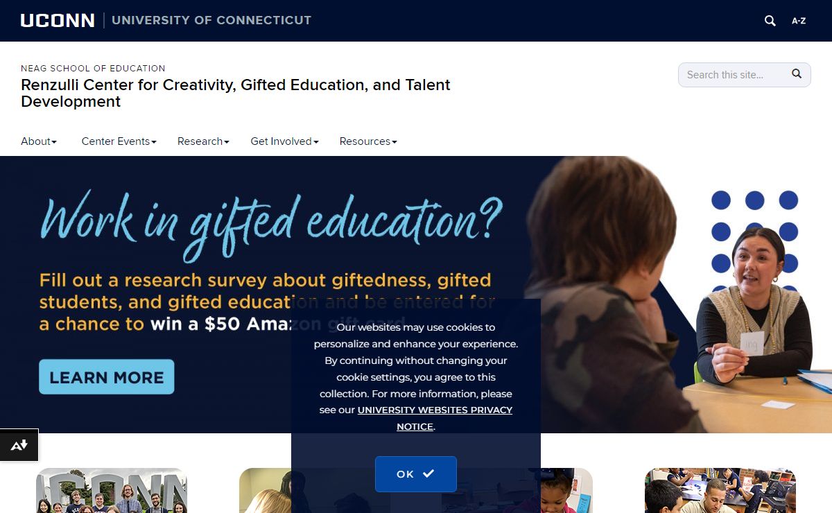 Home | Renzulli Center for Creativity, Gifted Education, and Talent Development