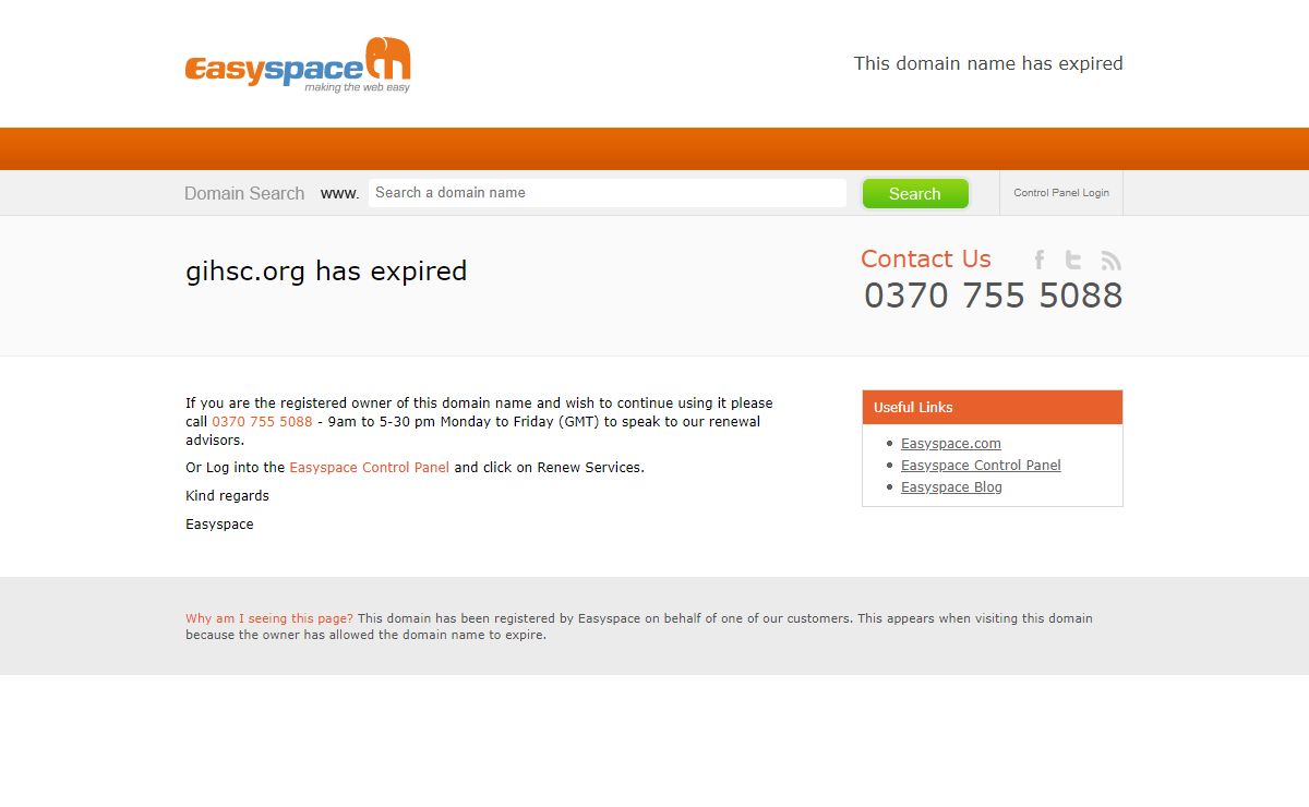 domain name expired
