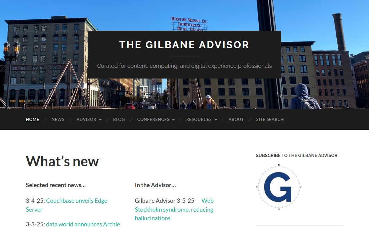 What's new Gilbane Conference and Advisor