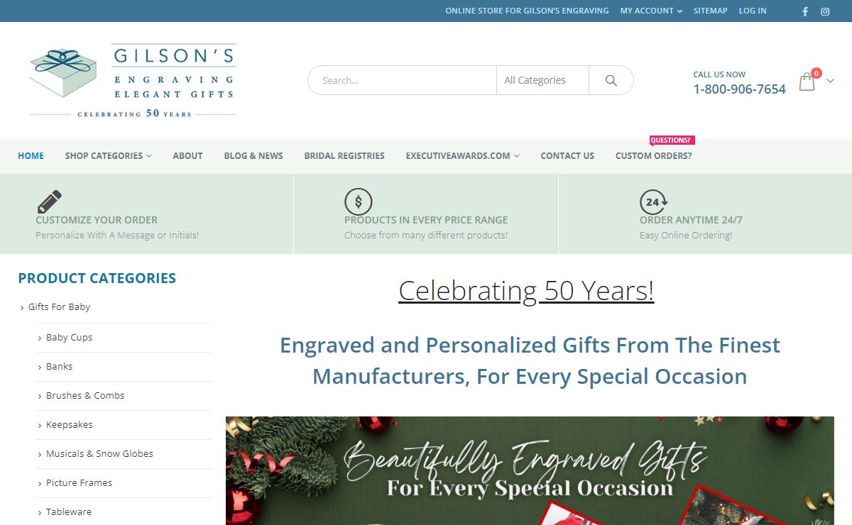 Gilson's Engraving & Elegant Gifts - Beautiful Engraved Personalized Gifts