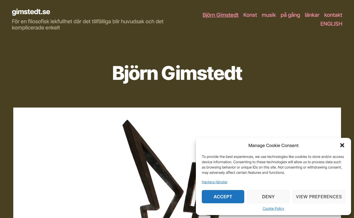 gimstedt.se – För en filosofisk lekfullhet där det tillfälliga blir huvudsak och det komplicerade enkelt