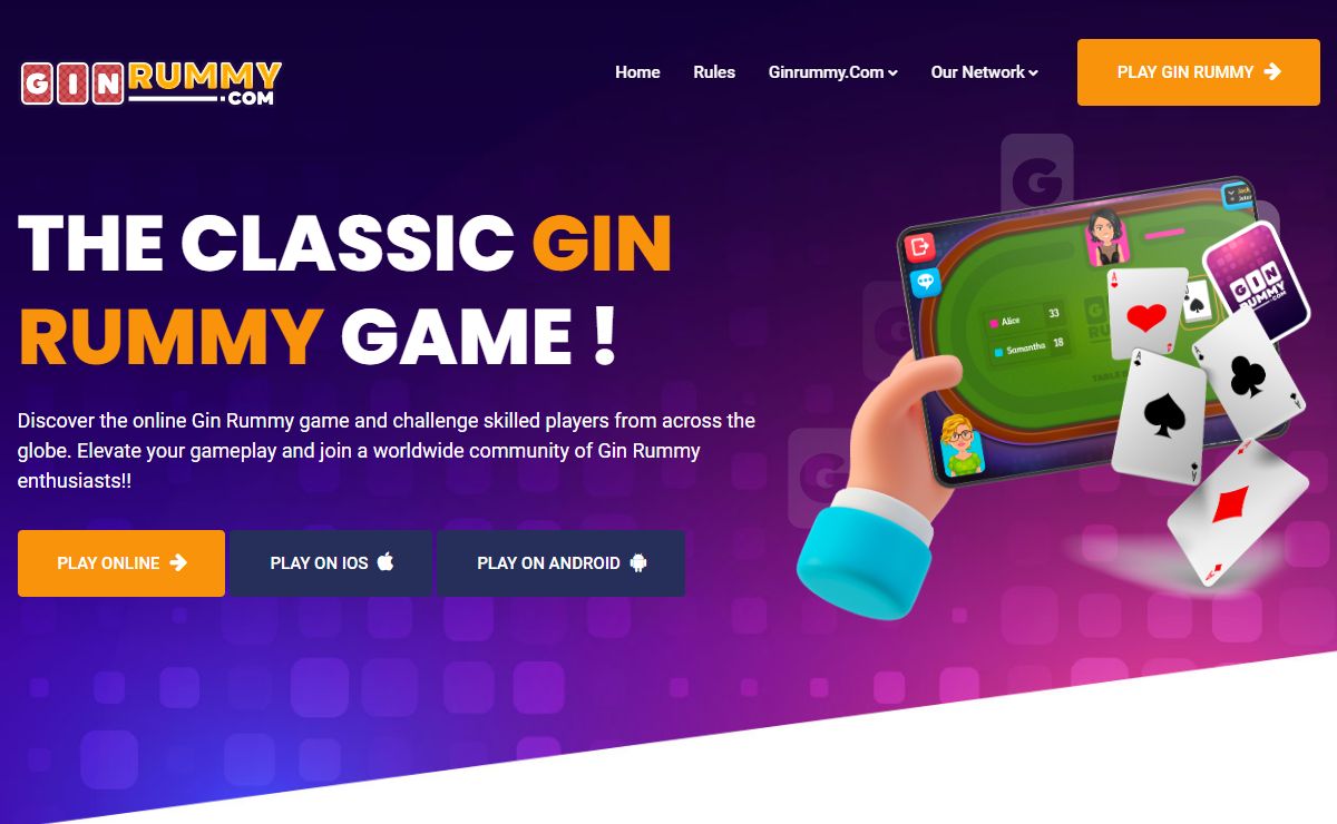 Online Gin Rummy game with GimRummy.com