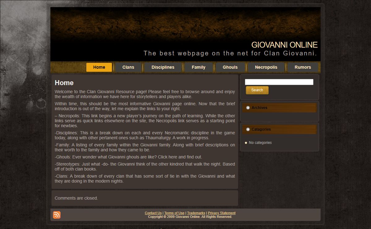 Giovanni Online: Home