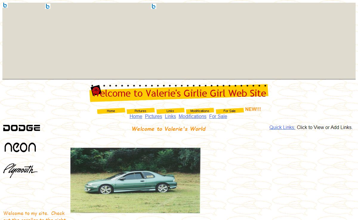 Welcome to Valerie's Girlie Girl Web Site