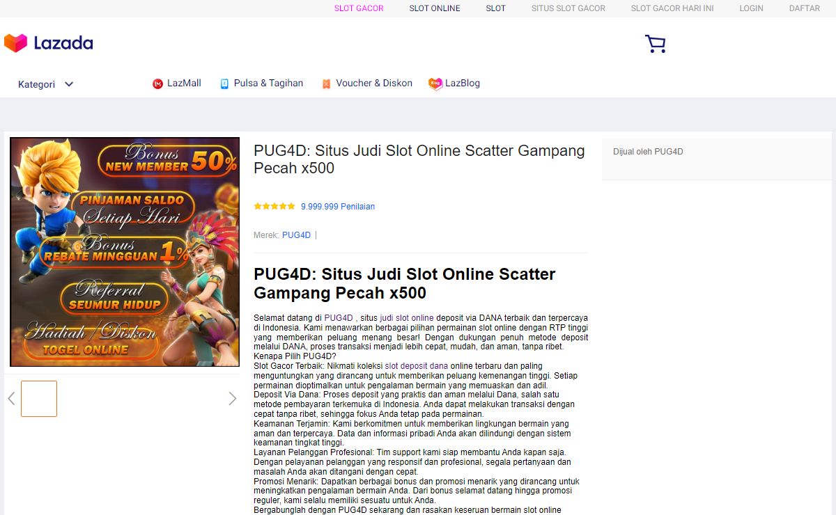 PUG4D: Situs Judi Slot Online Scatter Gampang Pecah x500