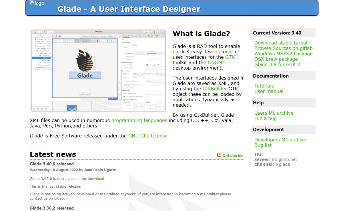 Glade - A User Interface Designer