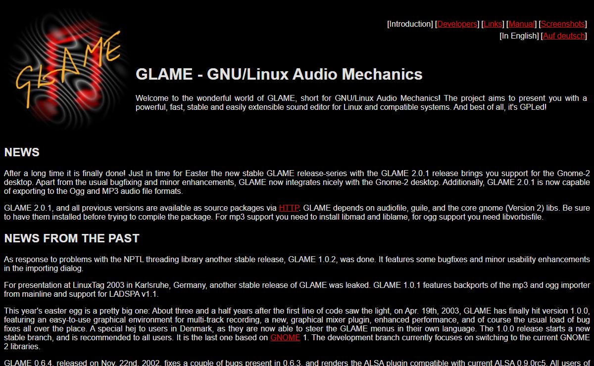 GLAME - GNU/Linux Audio Mechanics