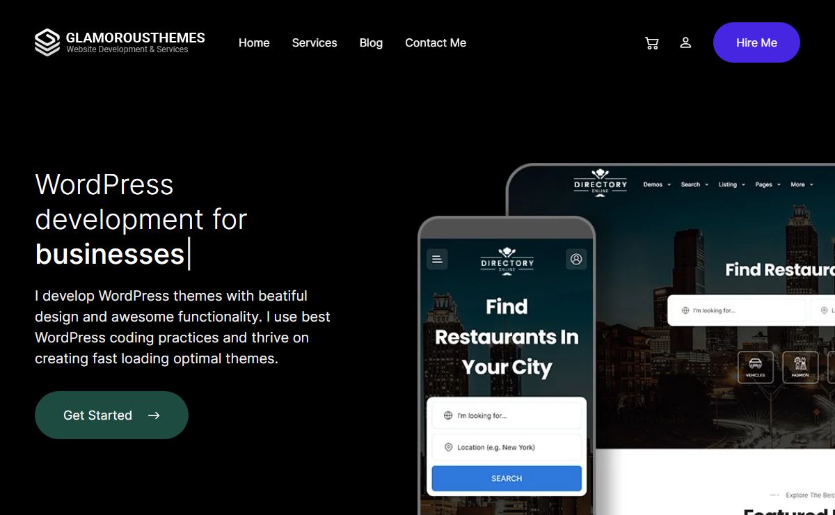 GlamorousThemes – Custom WordPress Theme Development
