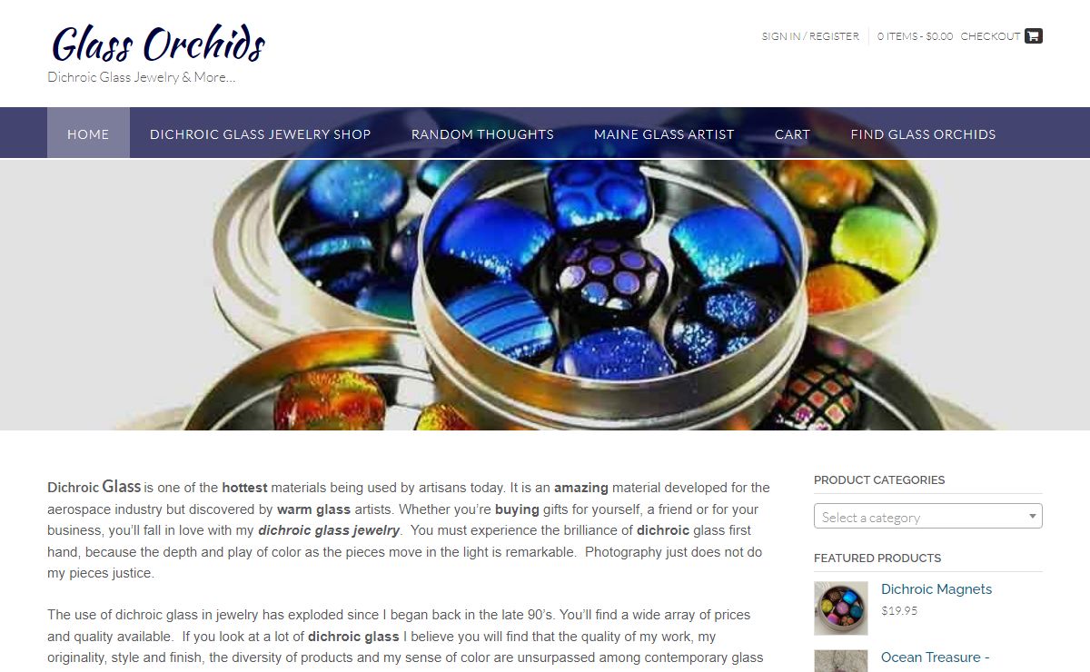 Dichroic Glass Jewelry & Glass Art by Glass Orchids of Maine