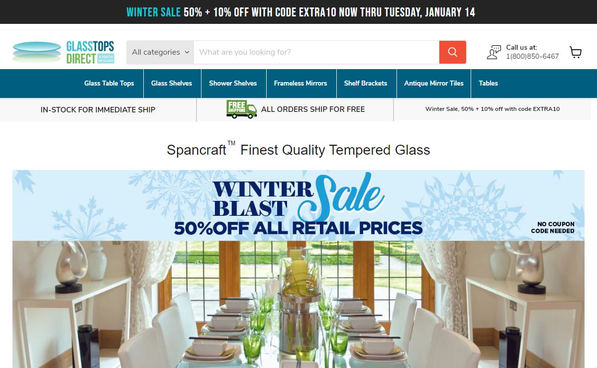Glass Table Tops | Glass Tables | Glass Tops Direct