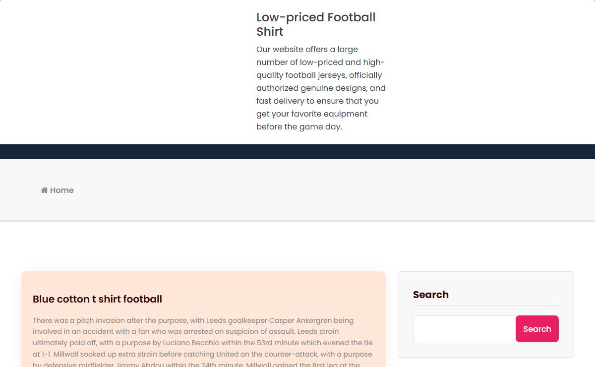 Low-priced Football Shirt - Our website offers a large number of low-priced and high-quality football jerseys, officially authorized genuine designs, and fast delivery to ensure that you get your favorite equipment before the game day.