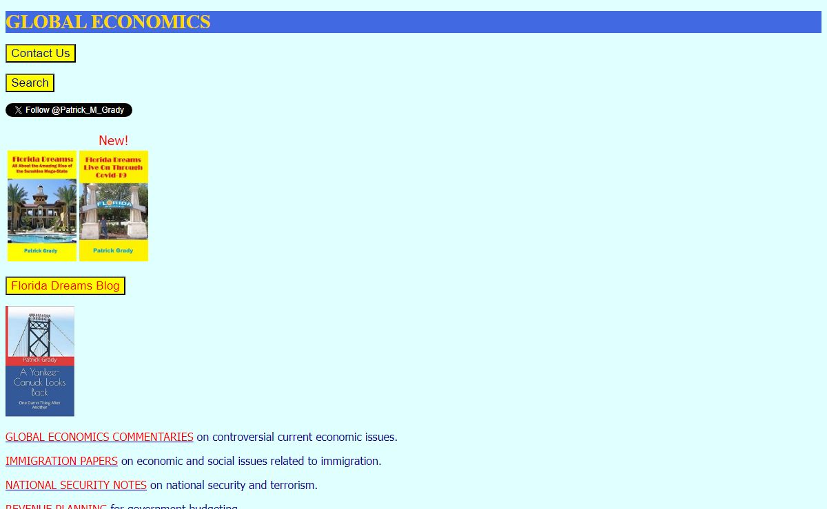 Global Economics Ltd. Home Page