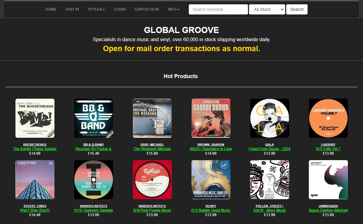 Global Groove - DJ Vinyl Records Dance / House Music / vinyl
