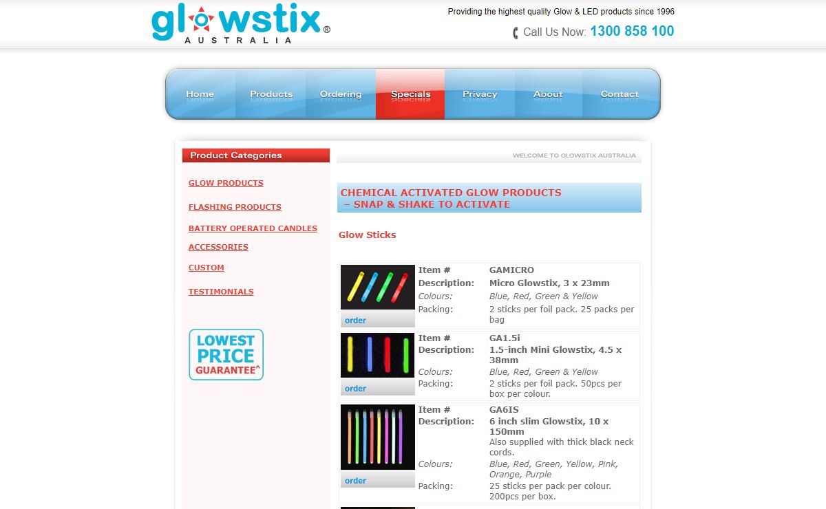 Glow Sticks Wholesale, Glow Products, Glow & Flashing Toys - Glowstix Australia