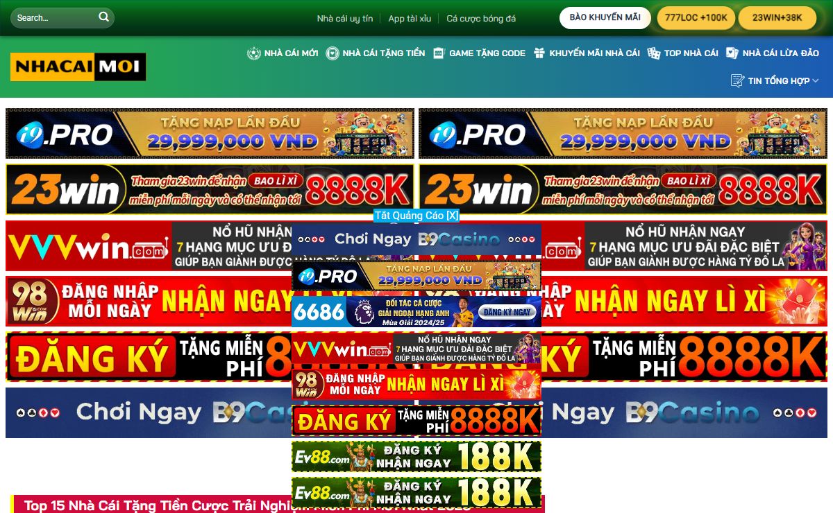 Top 15 Nhà Cái Tặng Tiền Trải Nghiệm Mới Nhất 2025 ✔️