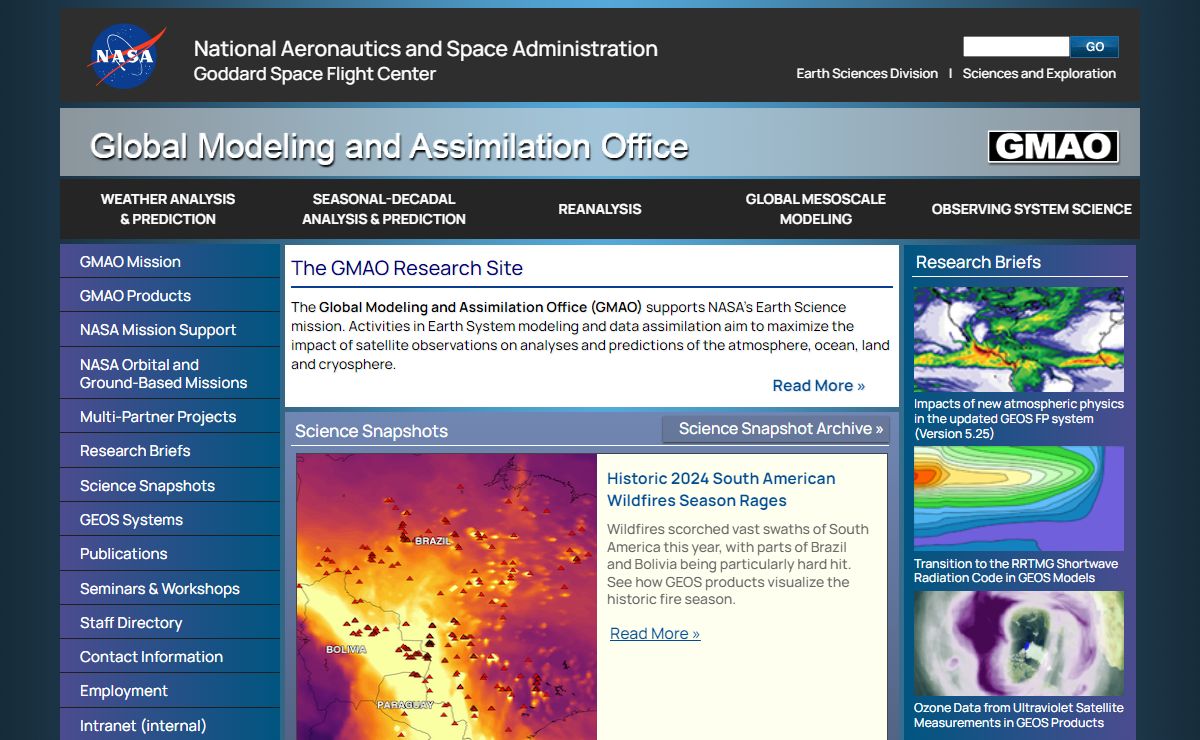 GMAO - Global Modeling and Assimilation Office Research Site