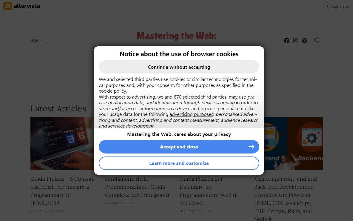 Mastering the Web: - Unleashing the Power of Programming