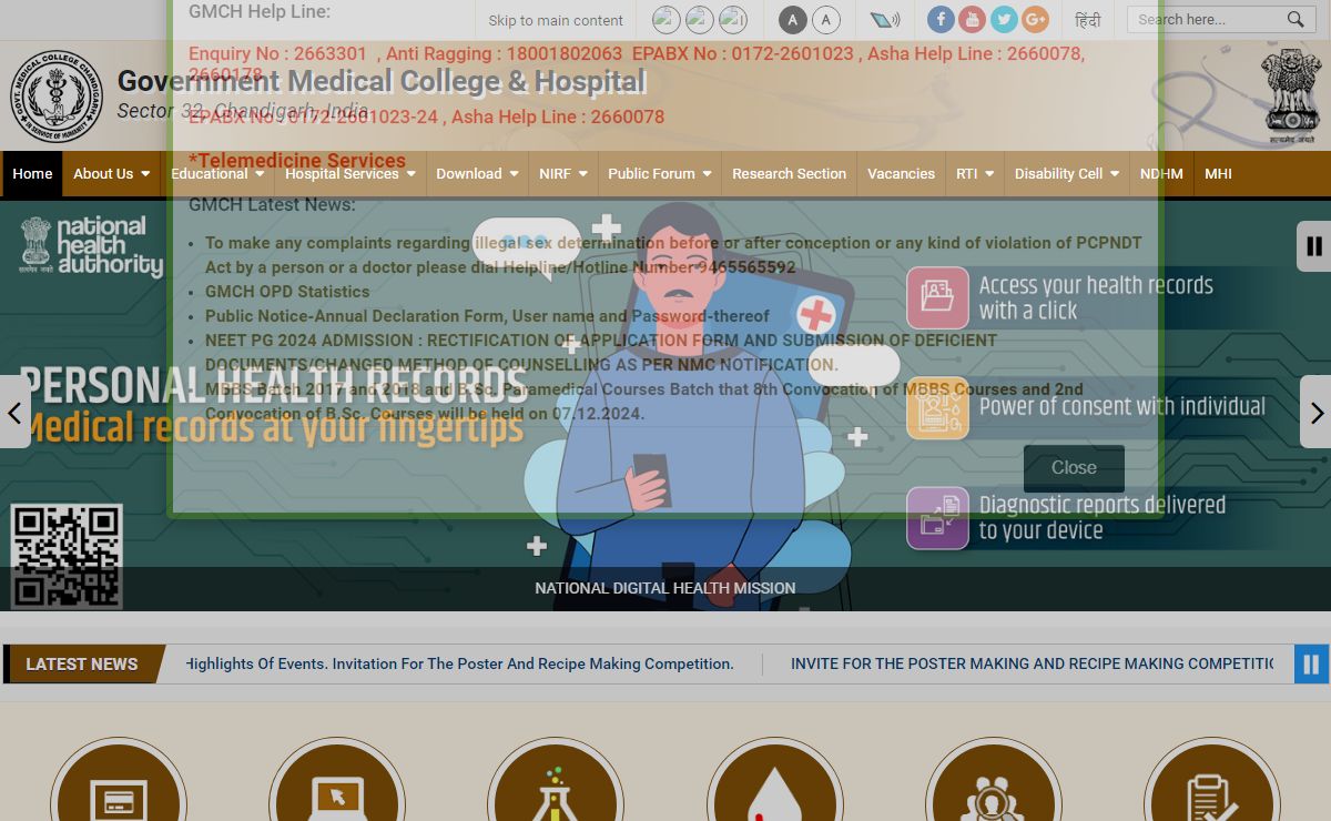 Home | Government Medical College & Hospital , Sector 32, Chandigarh, India