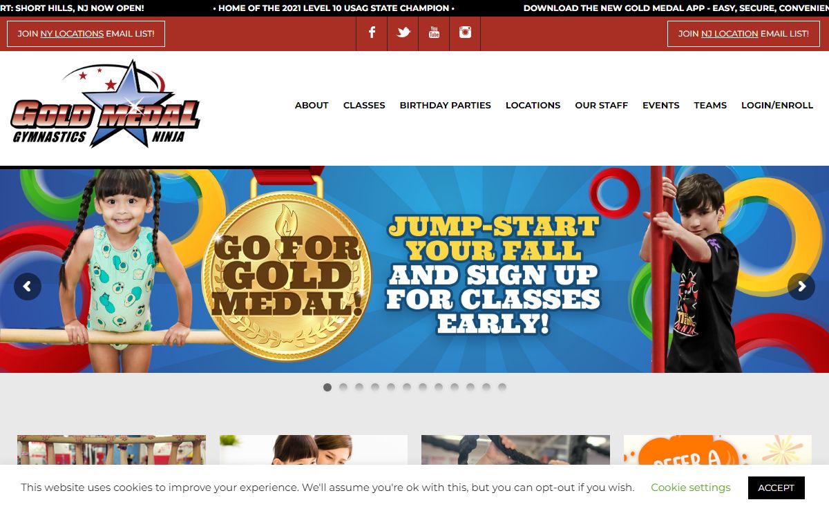 Long Island Gymnastics - Gold Medal Gymnastics Centers - 6 Locations