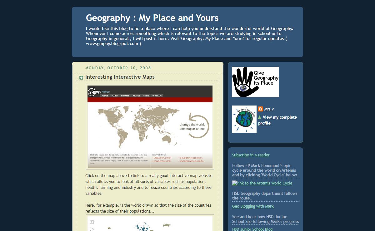 Geography : My Place and Yours