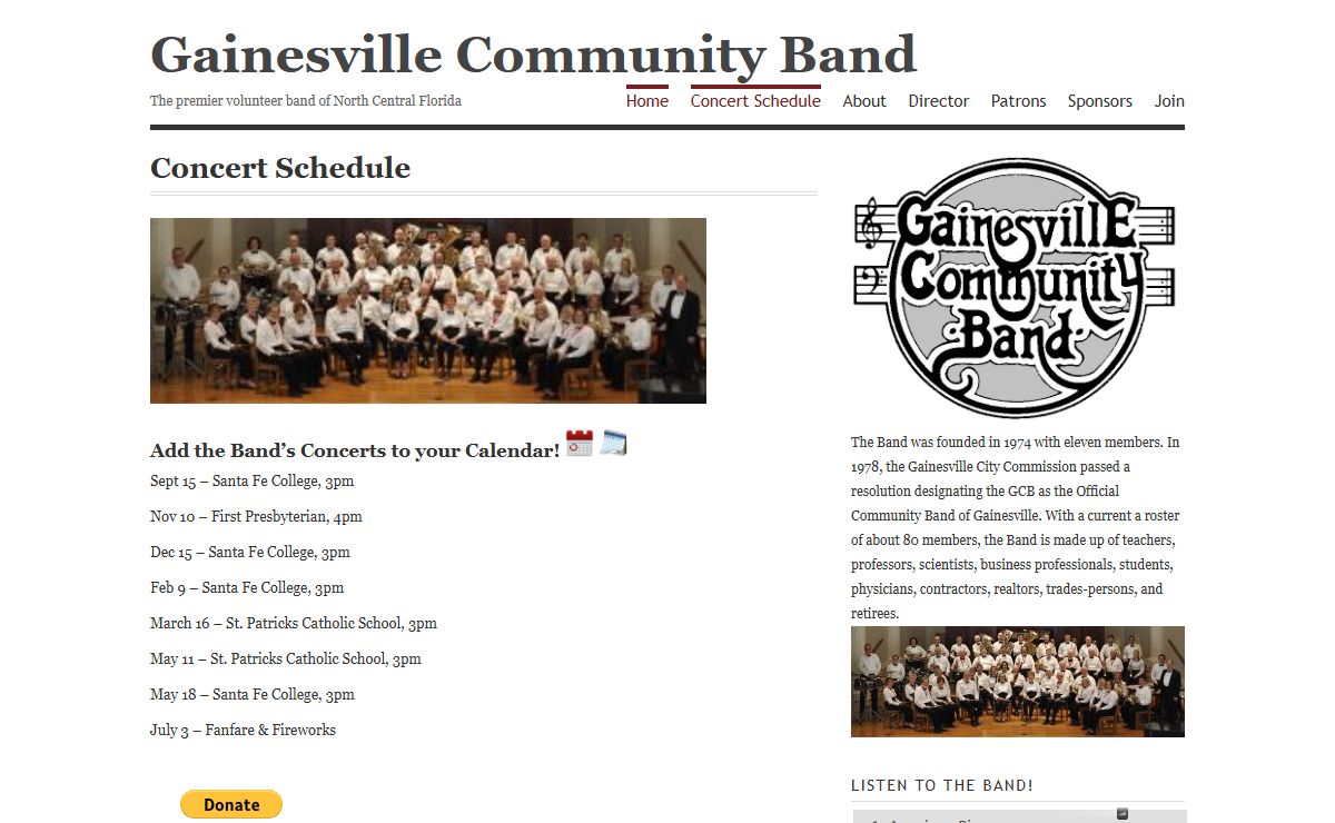 Gainesville Community Band | The premier volunteer band of North Central Florida