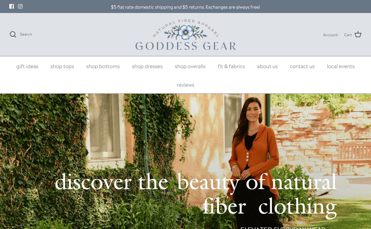 Organic & natural fiber women's clothing handcrafted in the USA – Goddess Gear