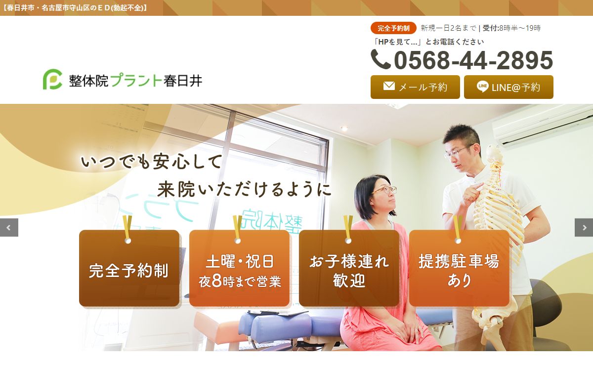【春日井市・名古屋市守山区のＥＤ(勃起不全)】パートナーを喜ばせる体になるための整体院