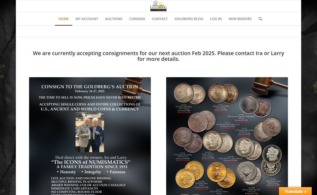 GOLDBERG COINS & COLLECTIBLES INC. – A FAMILY TRADITION SINCE 1930