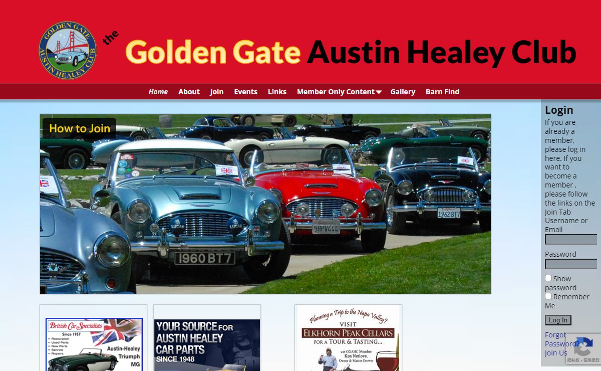 the Golden Gate Austin Healey Club