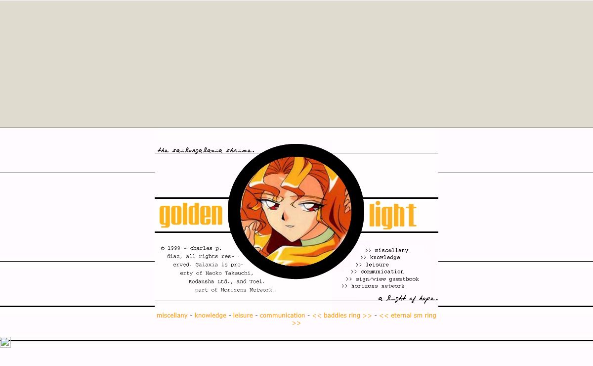 g o l d e n . l i g h t - the sailorgalaxia shrine