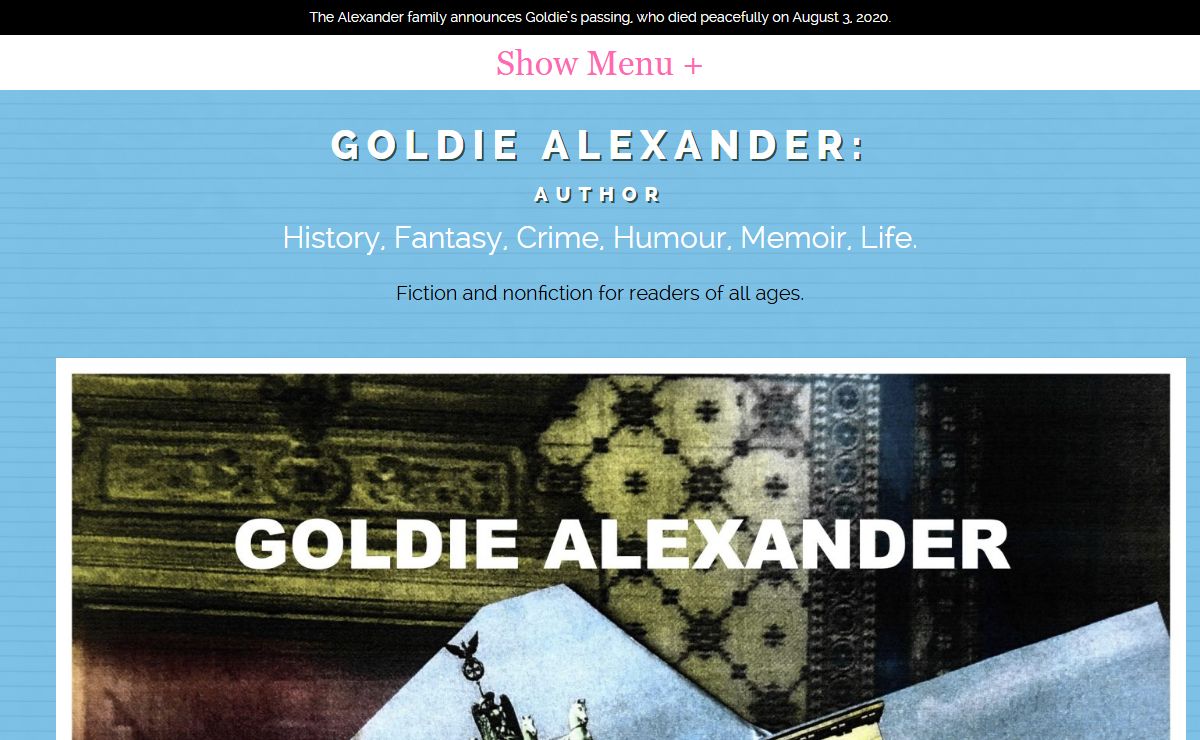 Goldie Alexander - An Australian Author