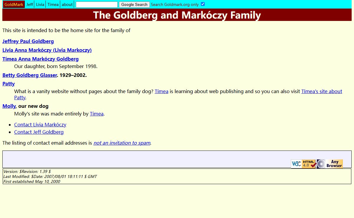 The Goldberg and Markóczy Family