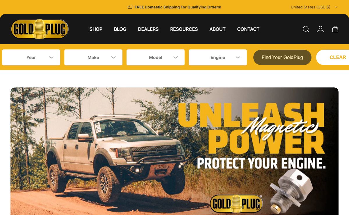 GoldPlug® Magnetic Drain Plugs – Engine Protection Redefined – Gold Plug