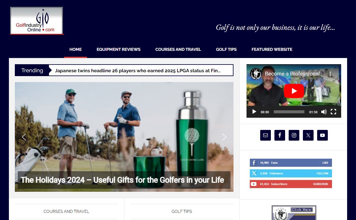 Golf Industry Online — Tips, Reviews, and Videos