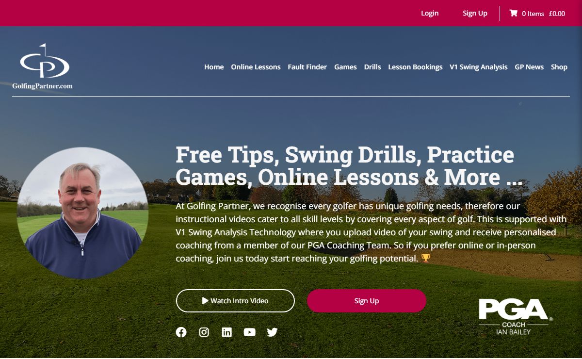 Golfing Partner – UK based PGA Professional who specialises in Golf Coaching