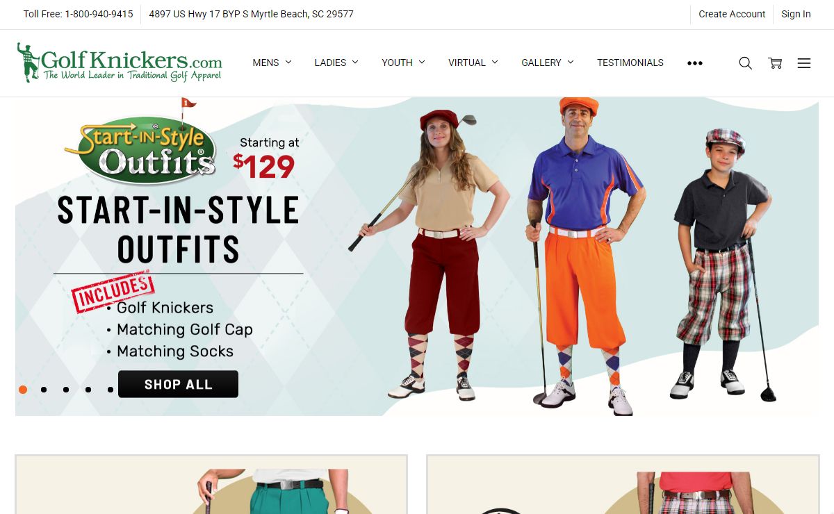Golf Knickers | Traditional Golf Apparel | Plus Fours