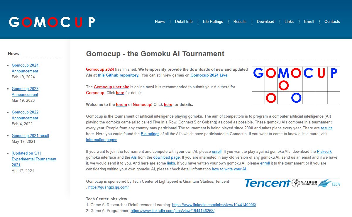 Gomocup - the Gomoku AI Tournament